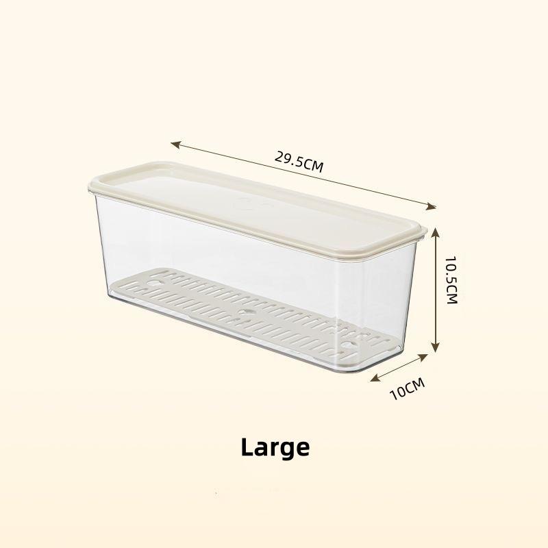 Refrigerator Storage Box Scallions Fresh Box Fridge Organizer Vegetable Fruit Storage Box Drain Basket Crisper Kitchen Organizer
