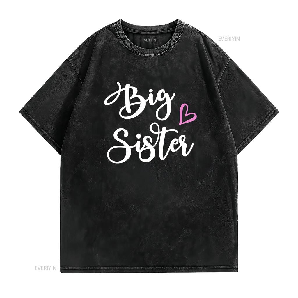 MISS POPULAR Big Sister T Shirt for Sis Announcement Promoted To Everyday Wear Toddler Girl Sizes Vintage Washed Graphic