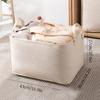 Cotton Linen Storage Basket Foldable Clothes Storage Bag Sundries Toy Organizers Wardrobe Cabinets Laundry Basket Hamper