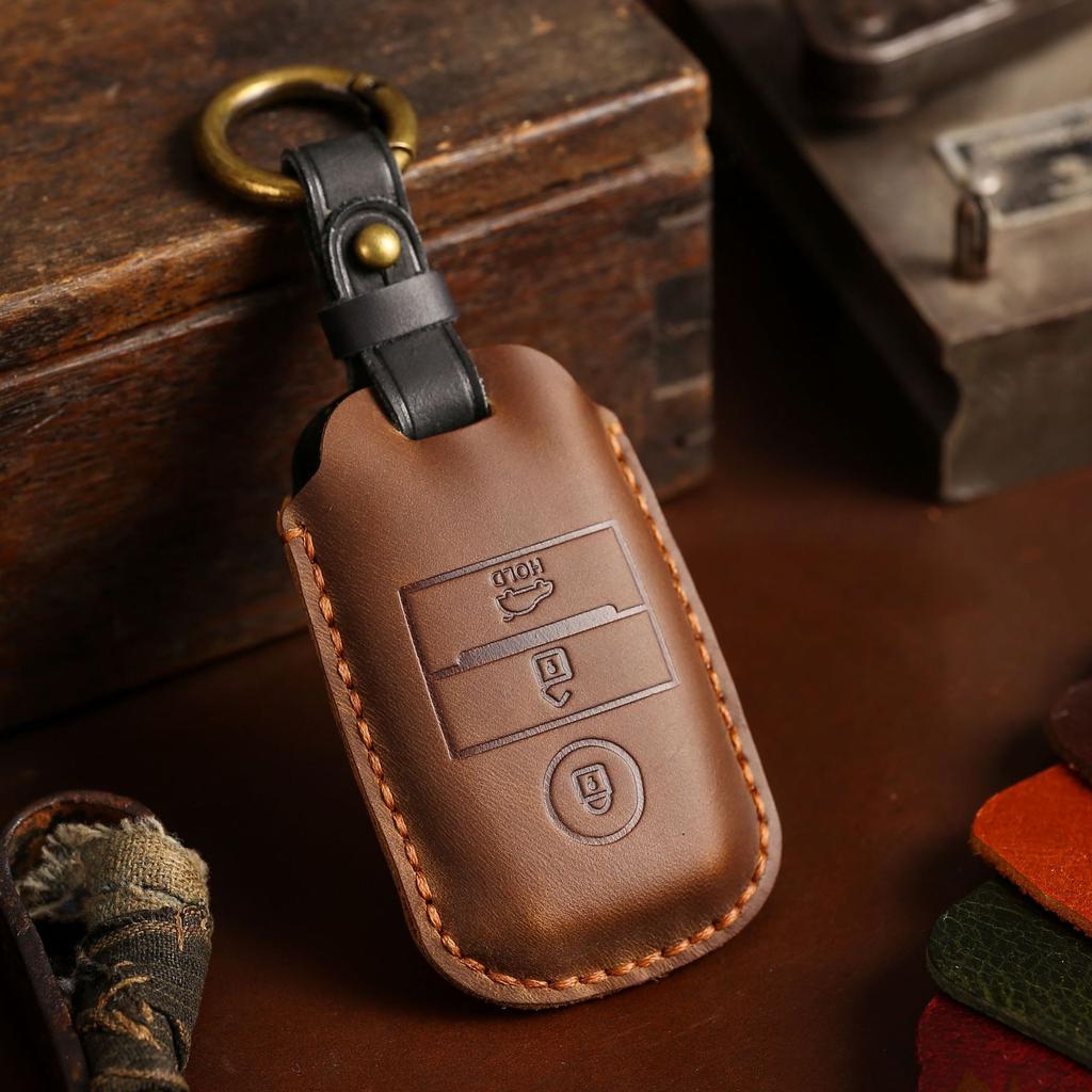 Suitable For Kia Key Bag K3K4K5Kx3Kx5 New Smart Running Leather Key Case Crazy Horse Leather Key Case