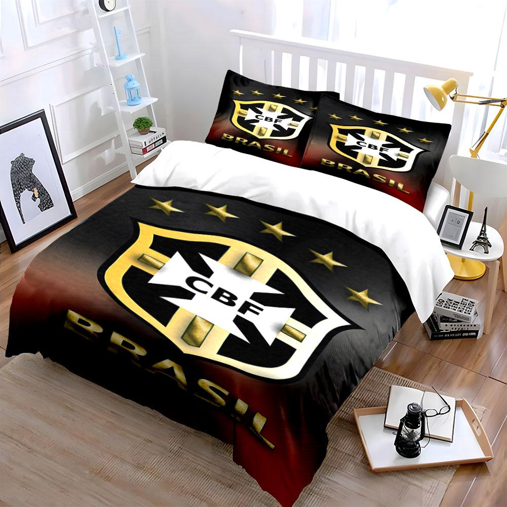Brazilian Football Federation Logo. Bedding Sets Duvet Cover Sets Duvet Covers Pillowcases(1*Duvet Cover 2*Pillowcases Without Duvet Insert)