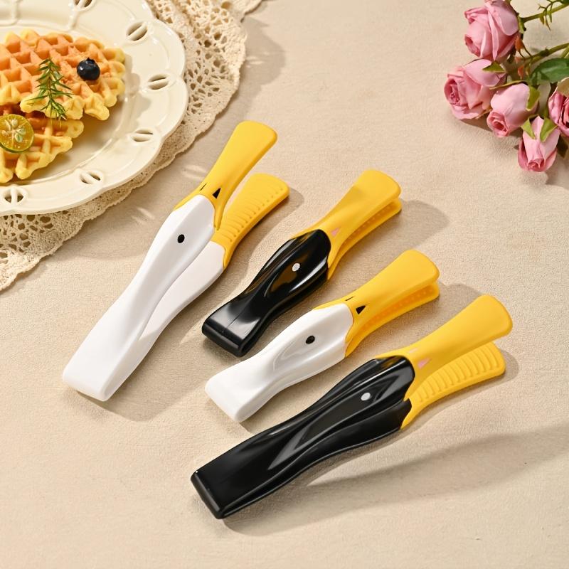 Silicone Bread Tongs, Non Stick, Heat Resistant, Durable Food Tongs for Toast, Duck, BBQ