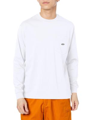 POCKET BIG LS TEE HOOD L [Keen] T-shirt OC/RP WHITE/BLACK