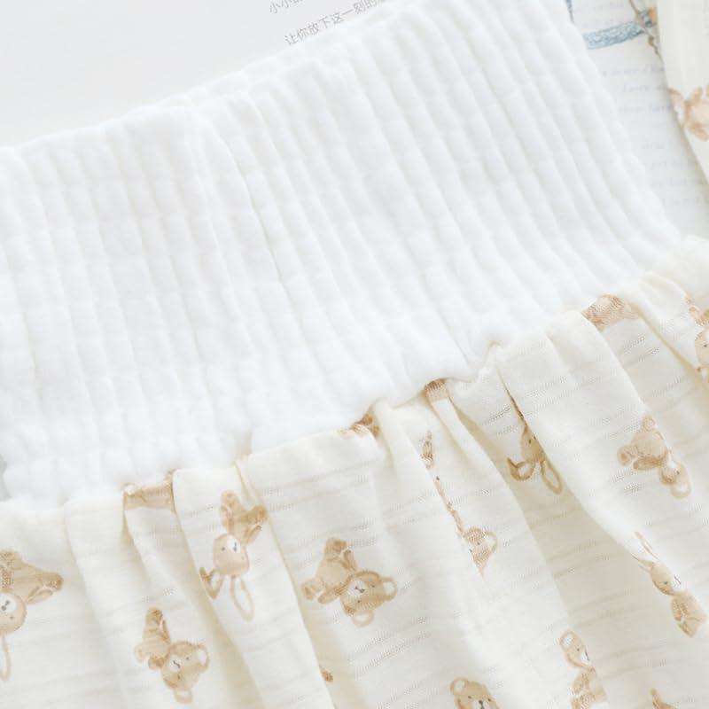 Baby Clothes Pajamas Summer Clothes Thin Cotton Belly Band Top and Bottom 2 Piece Set Open Front Short Sleeve Girls Boys Children's Clothes Mesh