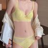 French Underwear Women's Sexy Thin Soft Steel Rim Lace Underwear Big Breasts Small Anti-sagging Breast Bra