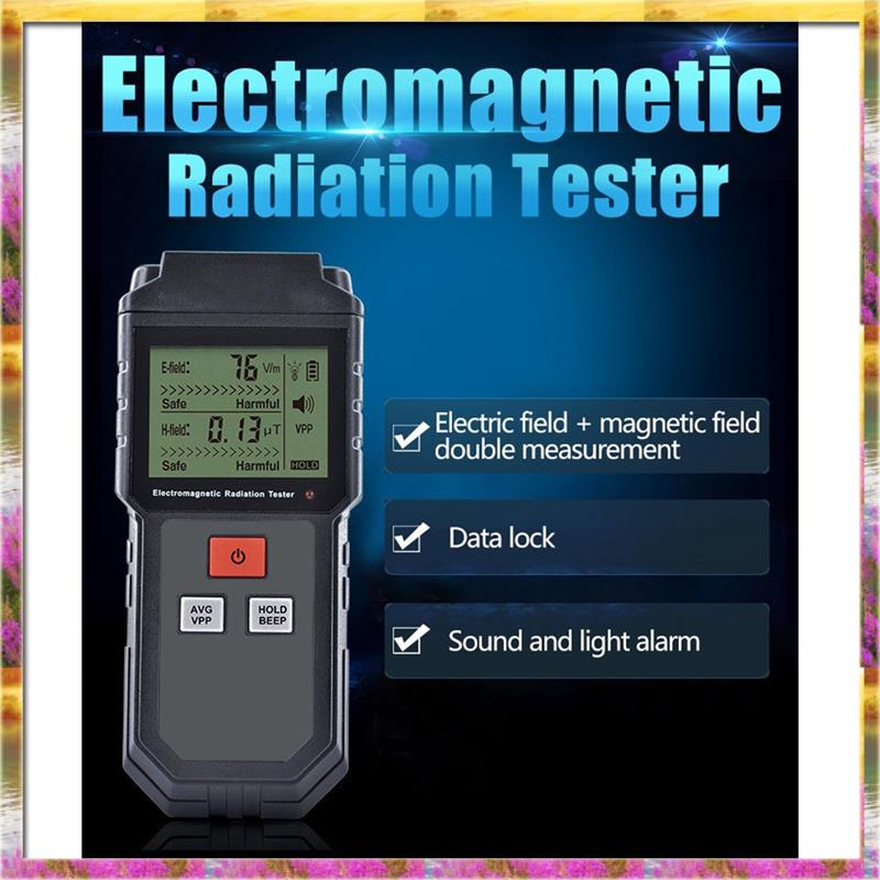 Top Deals ET825 Electromagnetic Radiation Detector For Detecting Radiation Electric Appliance Radiation Survey Meter With Batter