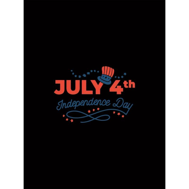 European Size July 4th Independence Day Print Short Sleeve Tees For Men, Casual Crew Neck T-Shirt, Comfortable Breathable T-shirt