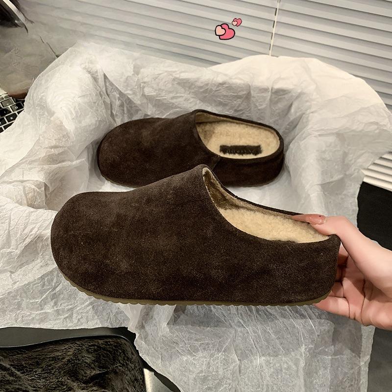 

MAO MAO Толстая подошва Плоский каблук Стелька Увеличивающая рост Женская обувь, Шлепанцы 40 кофейный