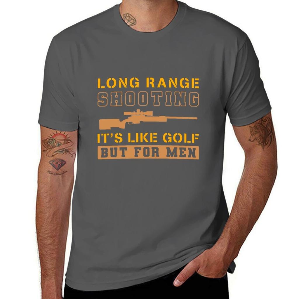 Long Range Shooting It's Like Golf But For Men T-Shirt cotton graphic tees oversized t shirt mens designer clothes
