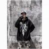 Harajuku Y2K Devil Wings Hoodie Jacket In Black – Unisex Autumn Style with Zipper and Hood