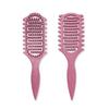 TEMU Cross-Border Curly Hollow Hairdressing Comb - Wheat Straw Bounce Hair Comb