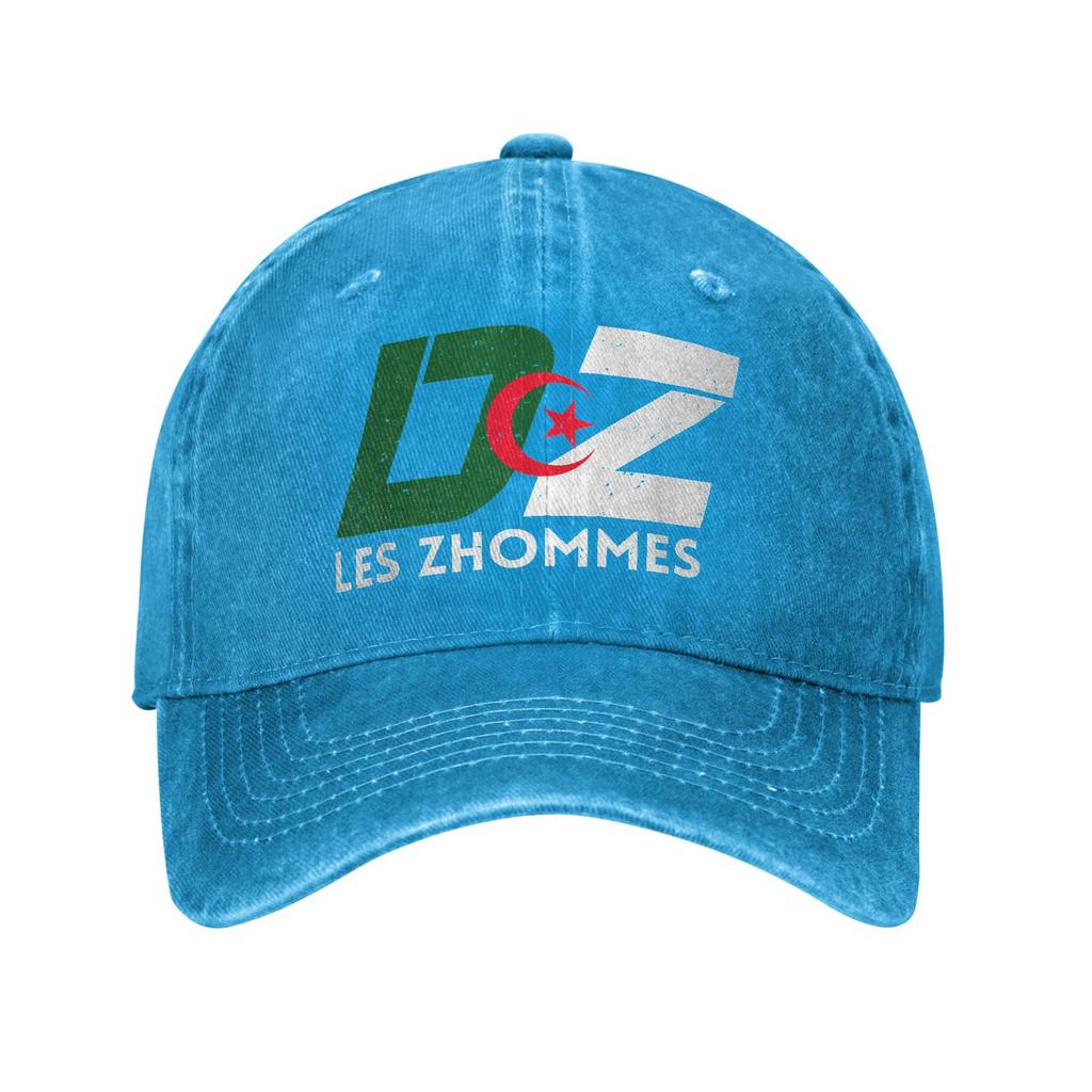 DZ Algeria Supporter Berretto da Baseball Algerino Djazair Denim Distressed Vintage Lavato Africa?Cappello Solare Arabo Unisex per Esterno Cappelli Morbidi