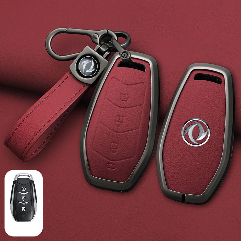 Zinc Alloy Leather Car Key Case Cover Shell Fob For Dongfeng FengGuang Seres Evolute i-Space i-Pro Landian E5 Accessories