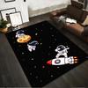 Cartoon Astronauts Space Theme Carpet with Rocket and Stars Design Suitable for Use As an Anti-slip for Living Room Bedroom Sofas