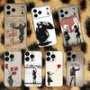 Street Art Banksy Graffiti Phone Case For iPhone 17,16,15,14,13,12,11 Air,Plus,Pro Max,XS,X,XR,SE,Mini,8,7,Soft Black Cover