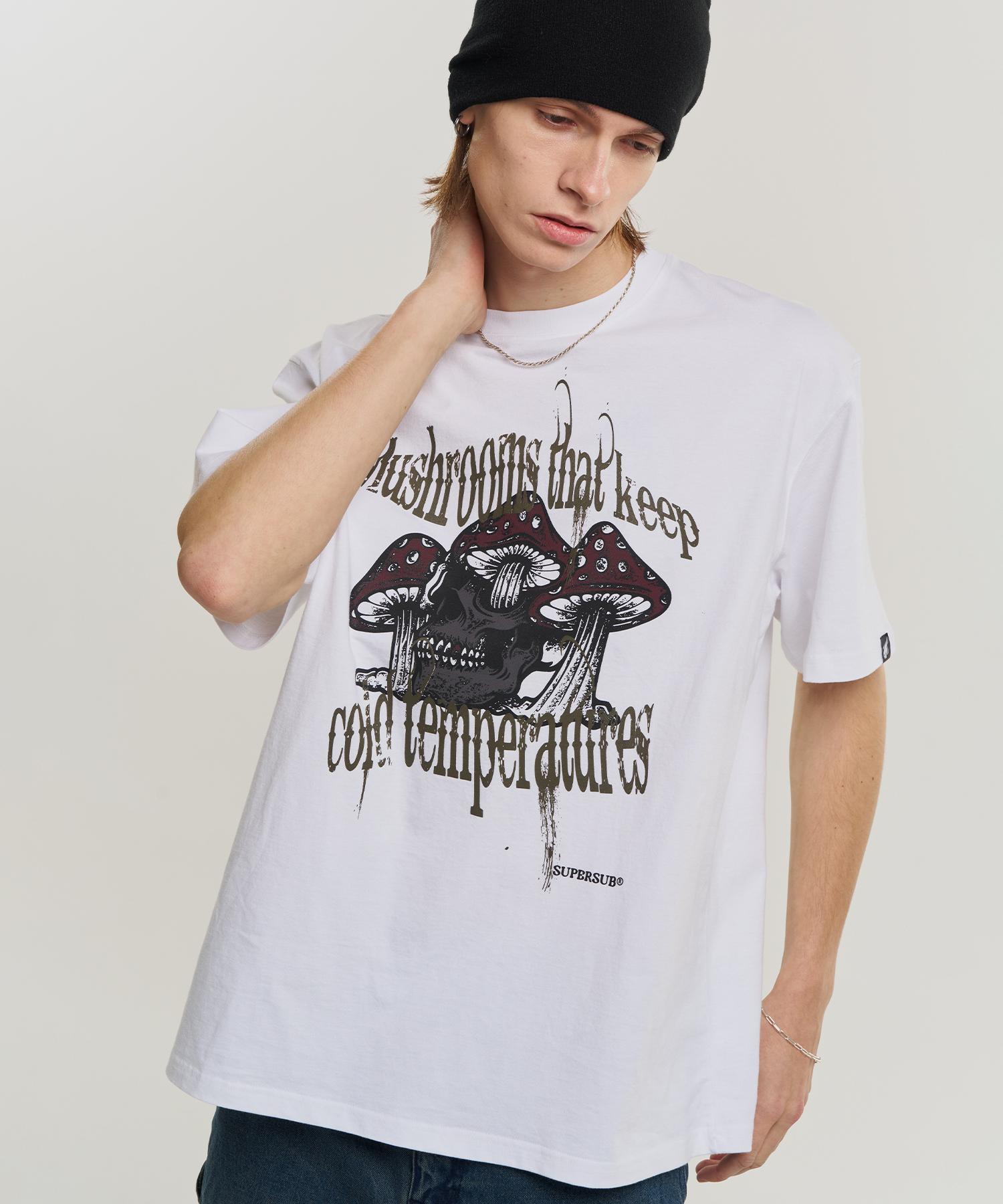 Super Serve Ice Mushroom Short Sleeve T-Shirt - White L