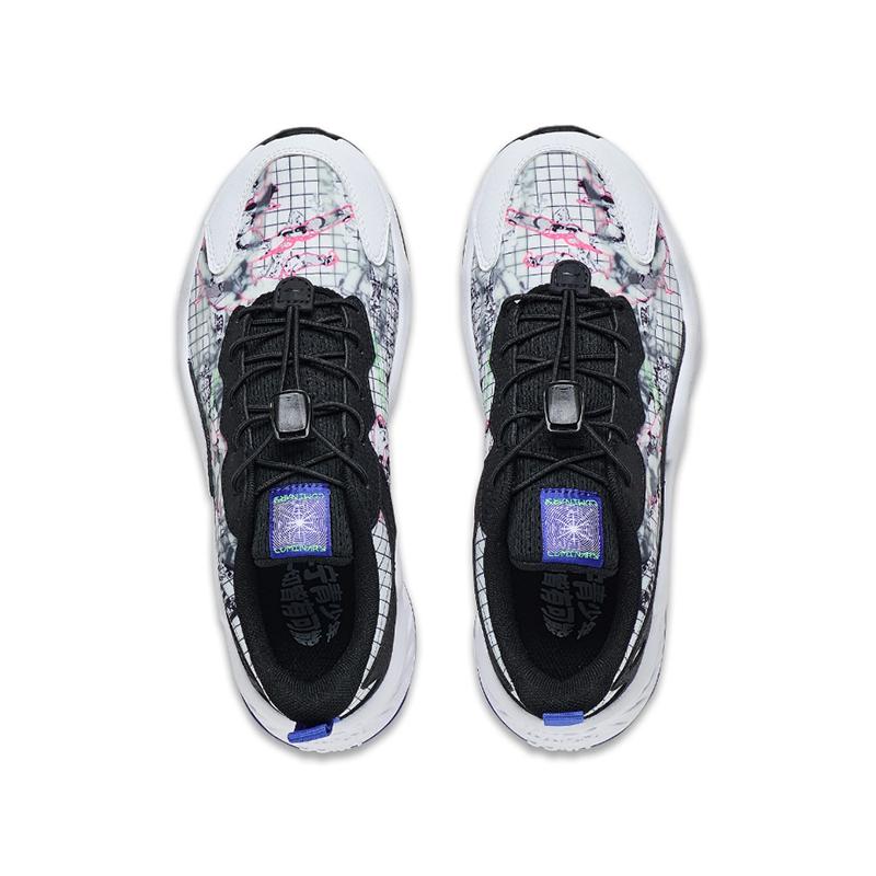 Li Ning Youth  Childrens Glow In The Dark Shock Absorbing Rebound Casual Shoes Kids Casual Shoes Black White YKCT108-3