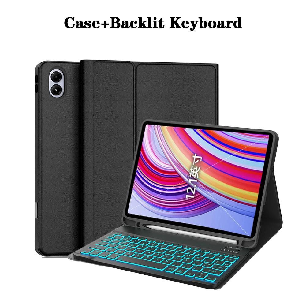 Keyboard Case for Redmi Pad Pro 12.1 lnch,For POCO Pad 12.1-lnch Tablet Case with Detachable Wireless Bluetooth Keyboard