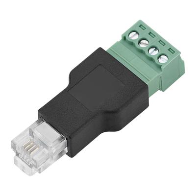 Ethernet Konnektörü RJ11 6P4C Erkek - 4 Pin Vida Terminal Konnektörü