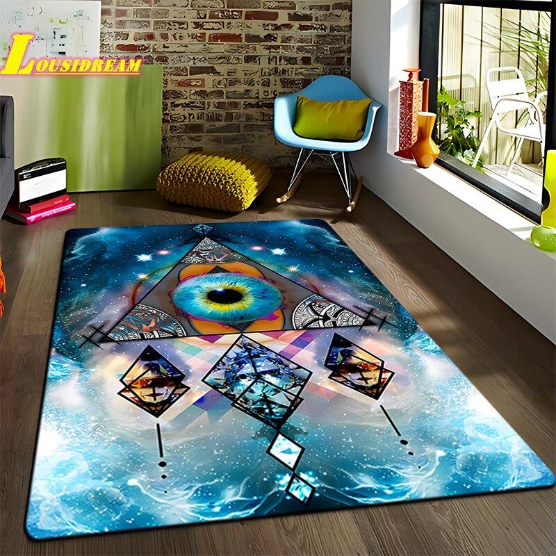Freemason Illuminati Fashion Print Rug Home Decor Rug Anti-Slip Rug Living Room Bedroom Kitchen Bathroom Balcony Floor Mats