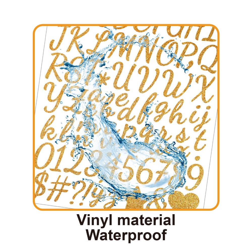 5 Sheets Sparkling Alphabet Big Letter Stickers Shiny Silver Letter Number Sticker  DIY Crafts