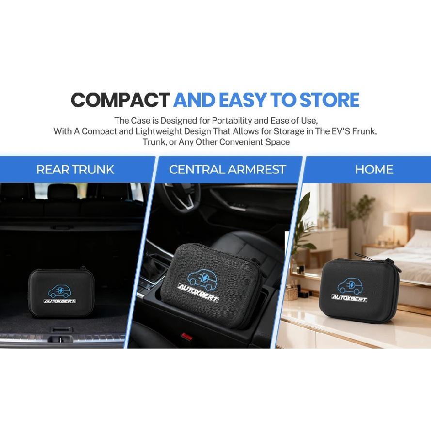 Adapter Case for Tesla CCS1 J1772 to NACS EVA Charger Protective Organizer Portable Travel Bag Electric Car Charging Accessories