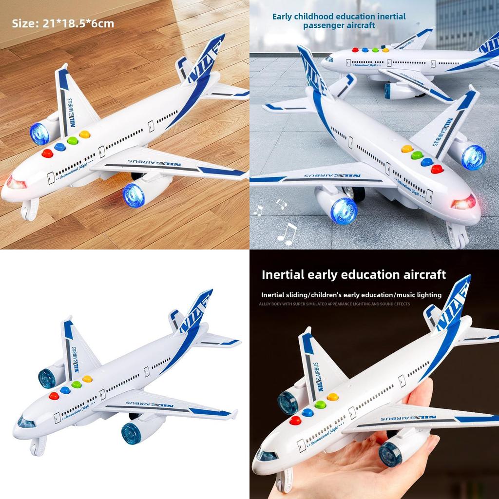 Childrens Inertia Light Sound Airplane Toy With Storytelling And Sensory Development For Boys