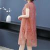 Women's Summer Plus Size Ethnic Style Cheongsam Dress, Elegant Mother's Temperament, Chiffon Dress