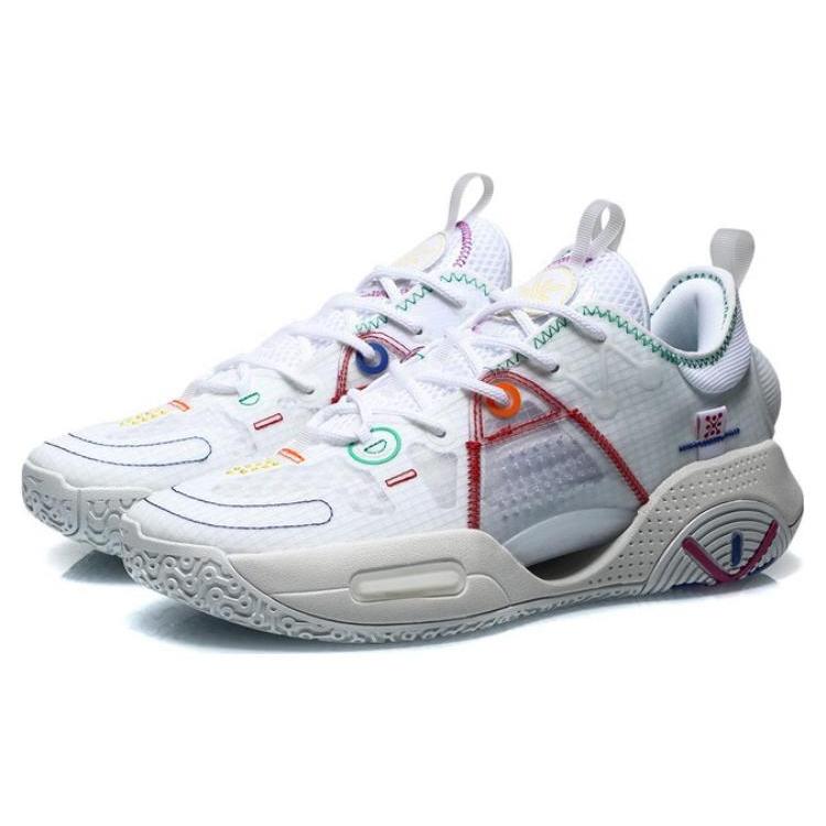 New LiNing All City 9 V1.5 Durable Breathable Low Top Basketball Shoes White ABAT121-1