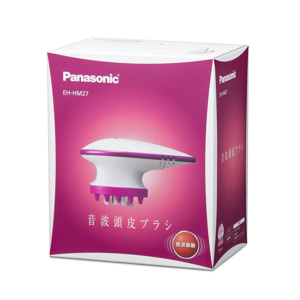 Panasonic Electric Scalp Brush, Sonic Vibration Cleansing Type, Vivid Pink, EH-HM27-VP