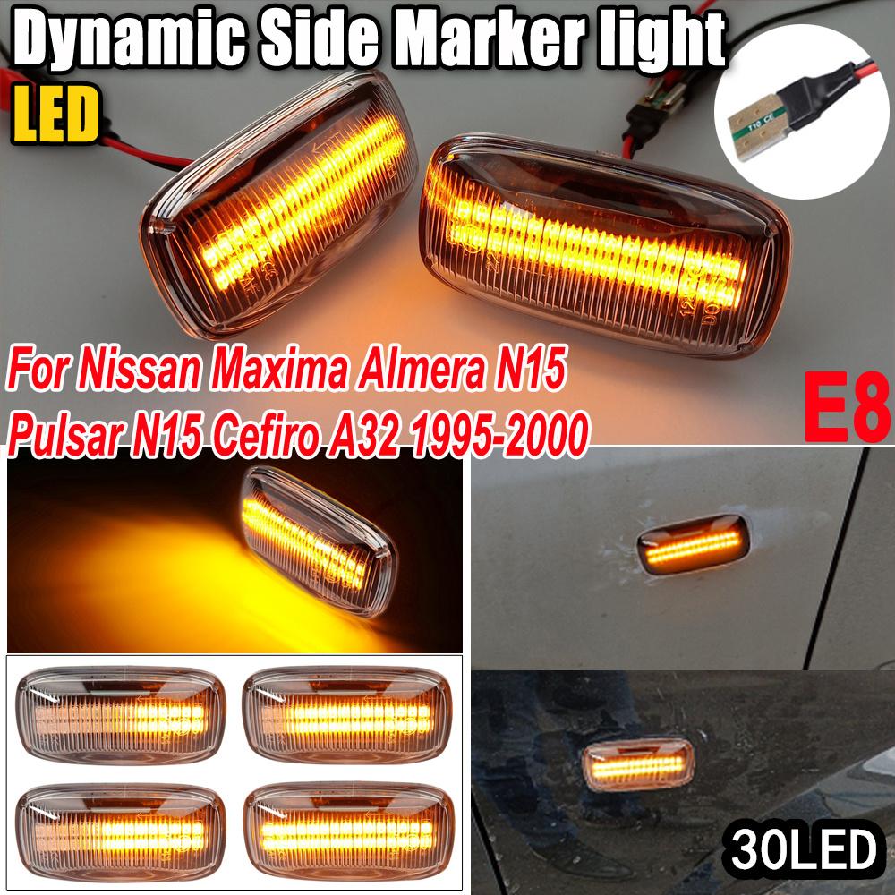 Flowing LED Side Marker Dynamic Turn Signal Light Lamp for Nissan Maxima Skyline R34 Almera N15 N16 Pulsar Primera P11 P12