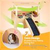 Wooden Hamster Nest with Cave, Climbing Ladder, and Guinea Pig Hideout