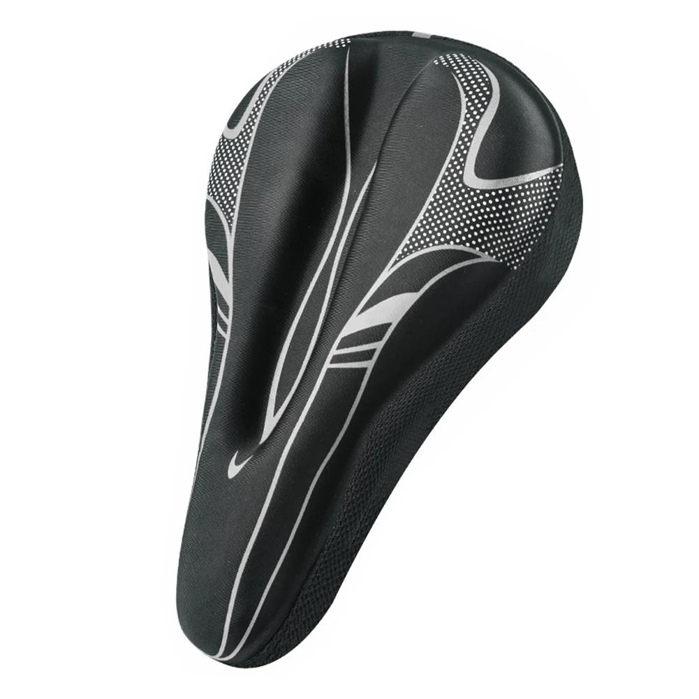 Upgrade 3D Shock Absorbing Bicycle Saddle Cover Silicone Sponge Cycling Seat Pad With Reflective Strip Universal Bike Accessory