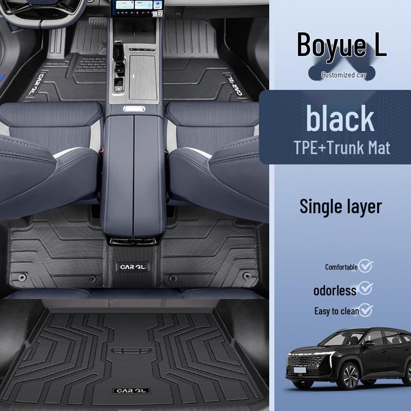 Geely Boyue L Floor Mats: TPE Full Coverage, Compatible with 25 Models, Complete Interior Set, 4th Gen