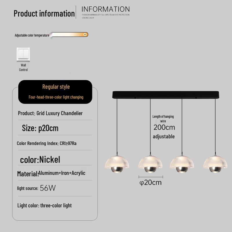 Minimalist Italian Three-Head Chandelier - Luxury Flower Bud Dining Table Light