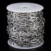 1meter Flat Geometric Heart Round Square Design Necklaces Chain Stainless Steel Link Chains DIY Bracelets Jewelry Making Chains