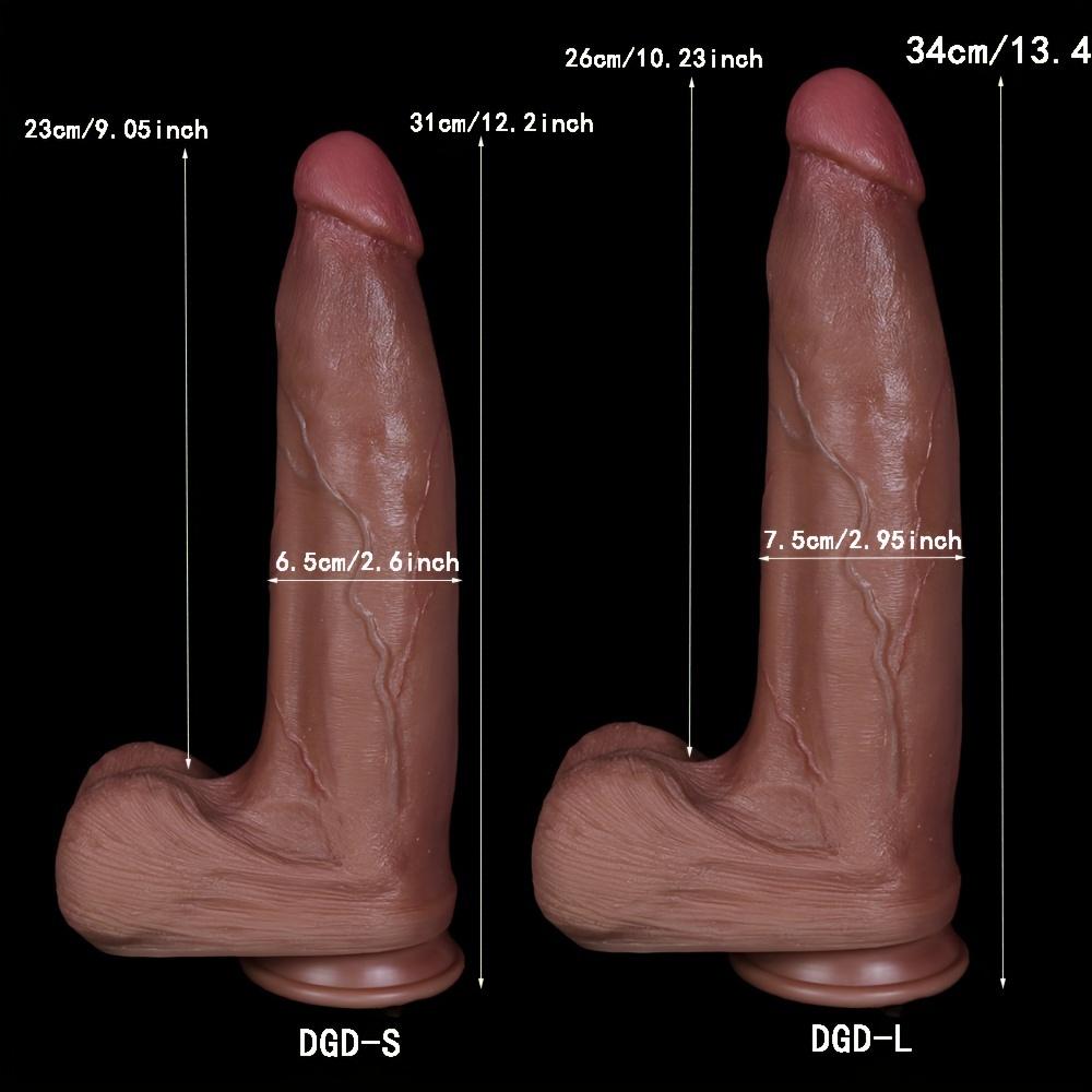 Dildo - Extra Large Realistic Silicone Penis 34CM Soft Flesh with Strong Suction Cup,Big Fake Dick for Women,Real Feel Adult Toy for Anal,Vaginal Play