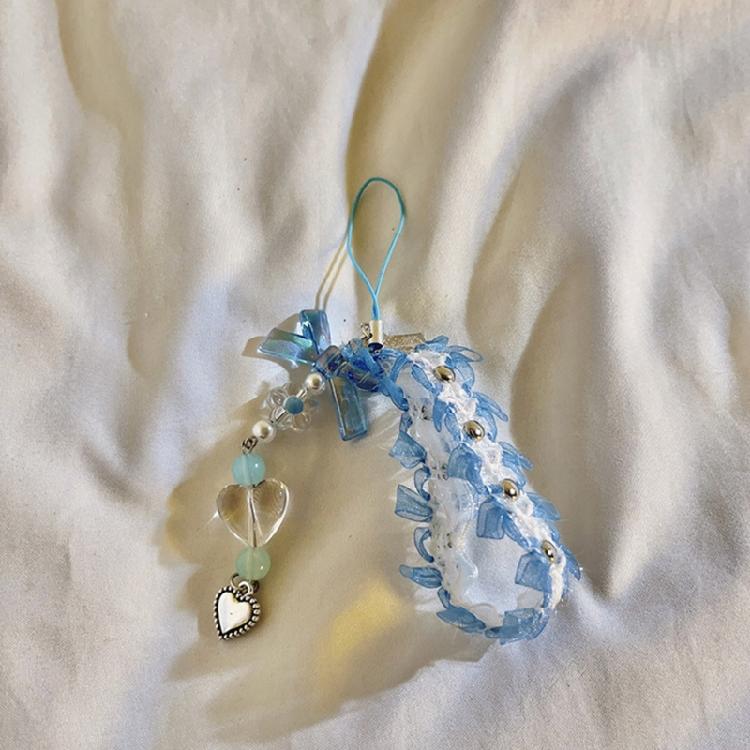 Acrylic Butterfly Pendant Keychain Personalized Bow Phone Chain Ribbon Keyring