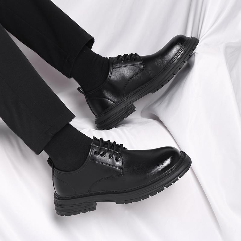 Fashion Brand Mens Oxfords Shoes Luxury Leather Men High-quality Tooling Casual Shoes Handmade Men Working Shoes Lace-Up Trend Shoes