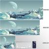 Scenery Sky Mouse Pad Anti-Slip Rubber Gaming Blue Carpet Large Natural Rubber Desk Mat Thick Seam Edge for Office