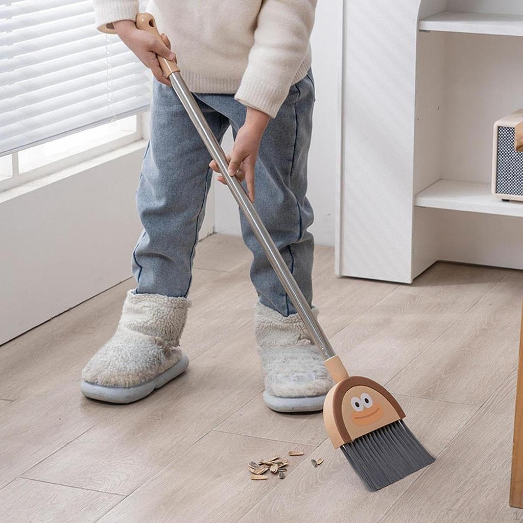 Children's Cleaning Set Featuring Mini Broom and Dustpan for Role Play