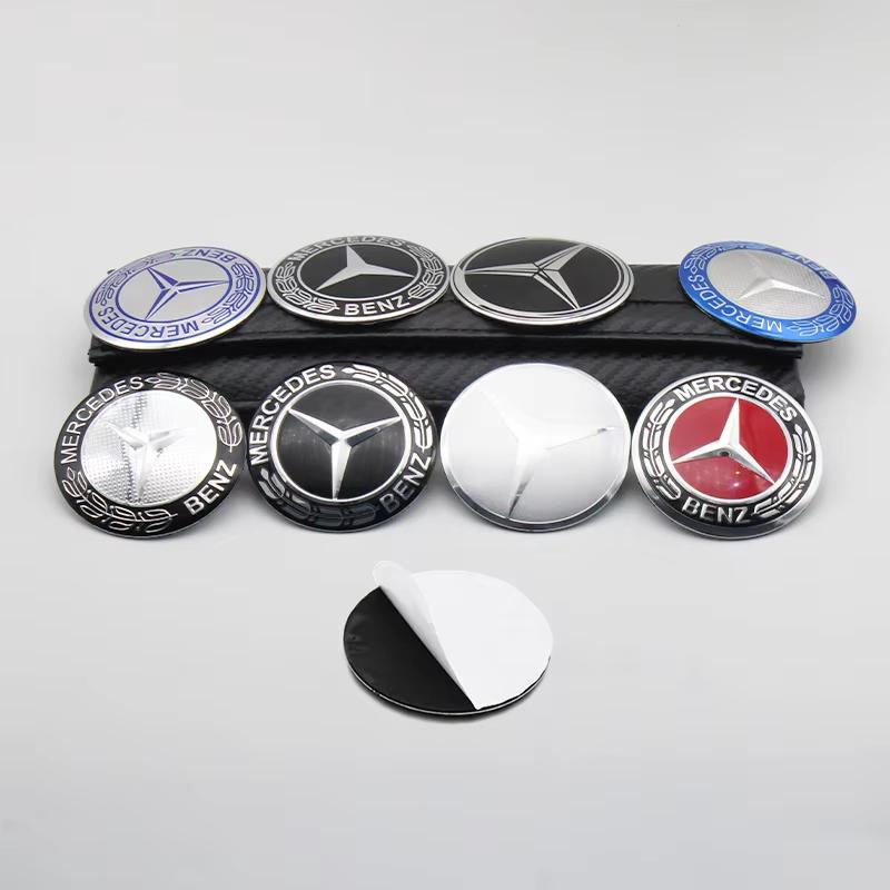 4 PCS 56mm 60mm 65mm Suitable for Mercedes Benz AMG Class W206 W205 W203 GLC Car Hub Cap Center Sticker Logo Badge Sticker CM1