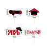 Cake School Graduation Decor With Colorful Paper Flags For Party Prop Venue