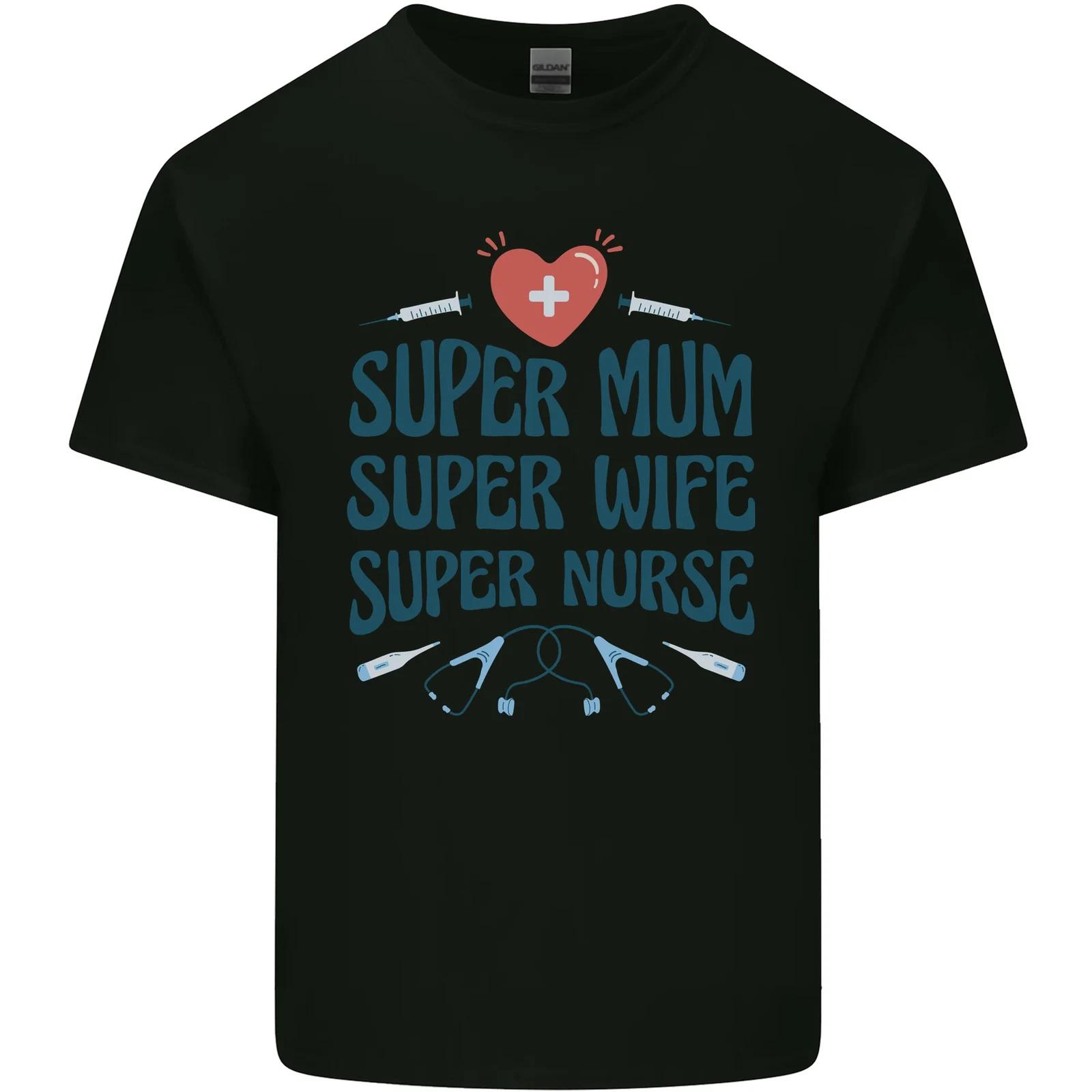 Super Mum Wife Nurse Mothers Day Gift Kids T-Shirt Childrens M