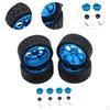 Metal Wheel Hub Upgrade Kit with RC Wheels And Tires, Stylish 12mm Hex Adapter for