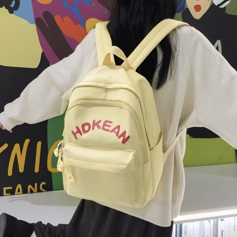 Japanese Minimalist Style Cute Girl Backpack: Available In Large and Small Sizes for Middle/High School Students and Women's Travel.