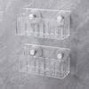 Practical Over Sink Organizers Rack With Strong Adhesive Cups for Storing Kitchen Sponges Brushes