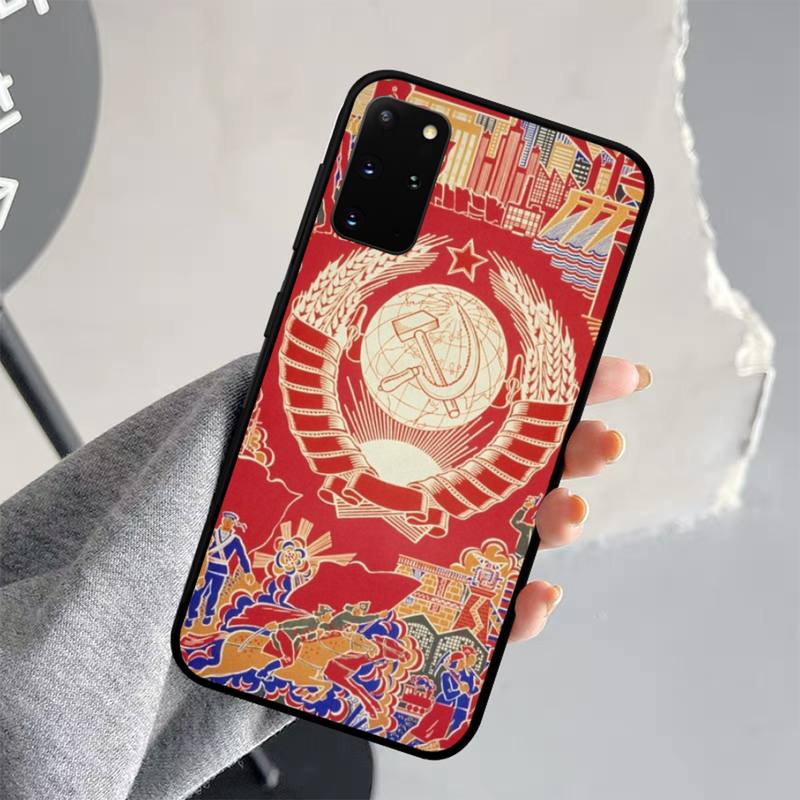 Vintage USSR CCCP Phone Case for Samsung S21 S10 Lite S20 Ultra S9 S8 Plus S7 S6 edge S5 cover