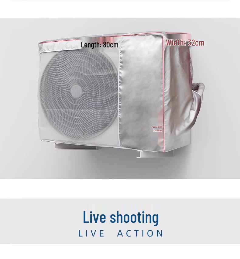 Outdoor AC Unit Protective Cover - Rain & Sun Resistant, Dustproof for Haier, Midea, Gree Central Units