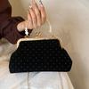 Clip-taste and Temperament Style Banquet Handbag Bag Women's Dinner Dress Bag Fashion Chain Crossbody Small Square Bag